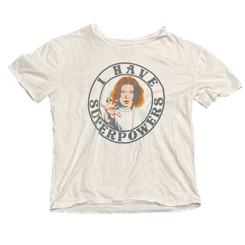 Stranger Things Kids' White Graphic Tee